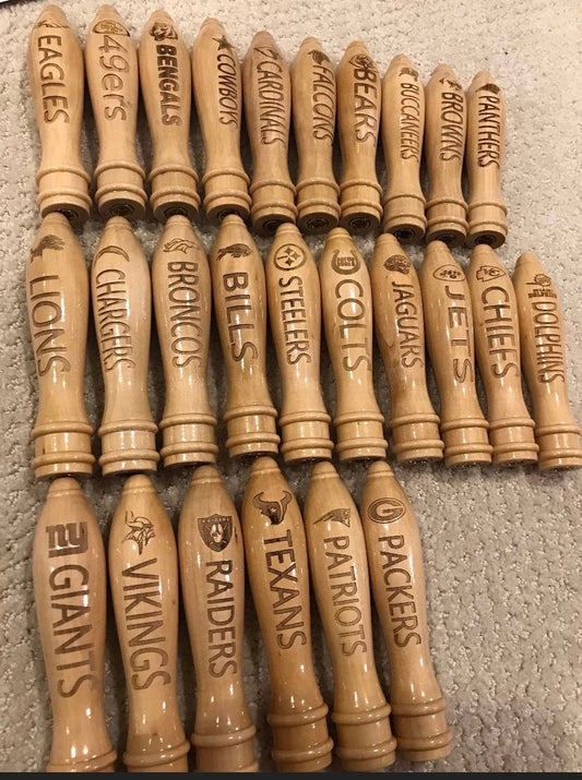 NFL Custom Beer tap handle every team available engraved natural