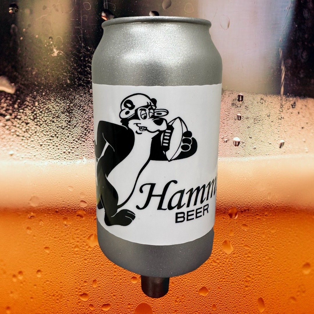 Hamms Beer Can Football Bear Themed Beer tap Handle
