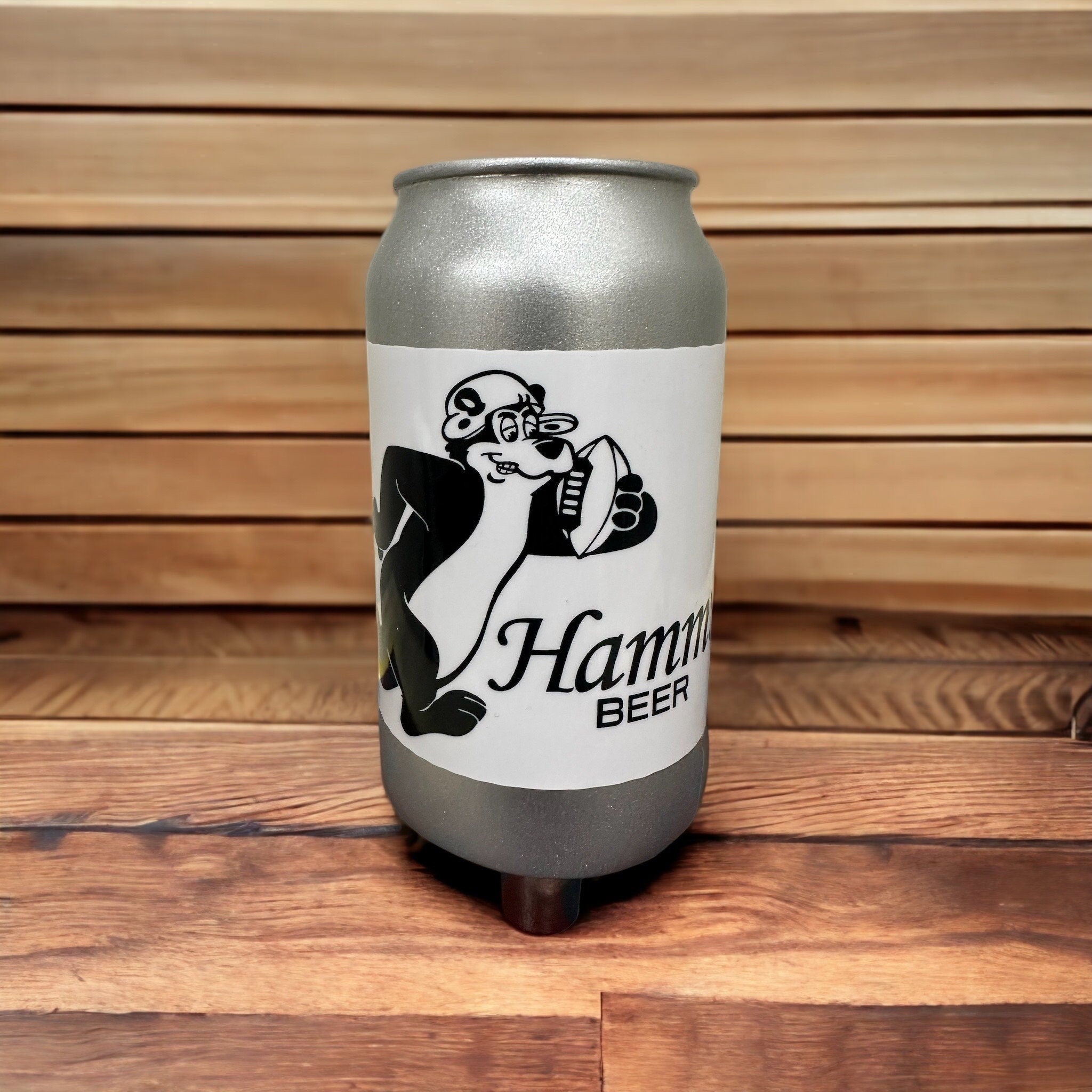 Hamms Beer Can Football Bear Themed Beer tap Handle