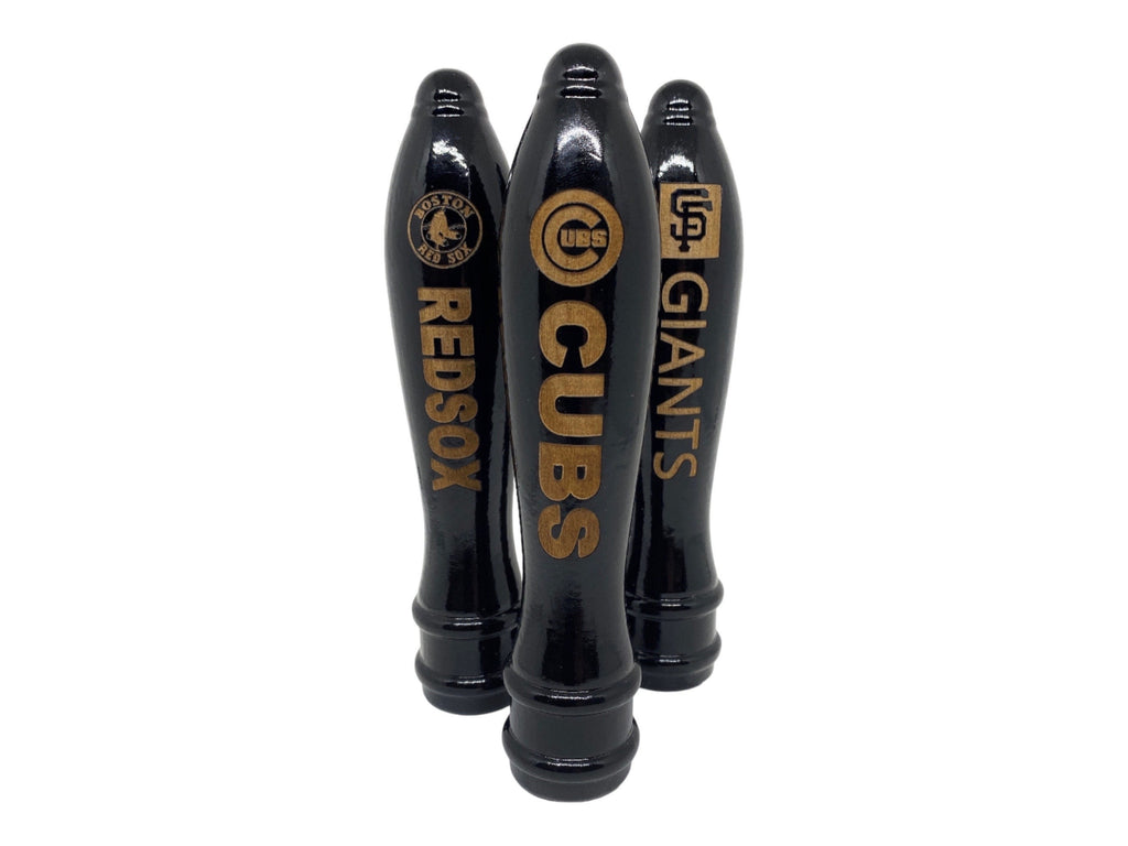 Custom Black Pub Style 6” Major League Baseball Beer Tap, All Teams Available Indians Orioles Padres Cardinals RedSox Red Sox White Sox