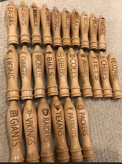 NFL Custom Beer tap handle every team available engraved natural