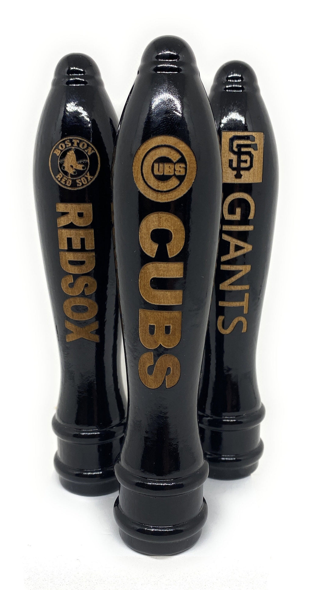 Custom Black Pub Style 6” Major League Baseball Beer Tap, All Teams Available Indians Orioles Padres Cardinals RedSox Red Sox White Sox