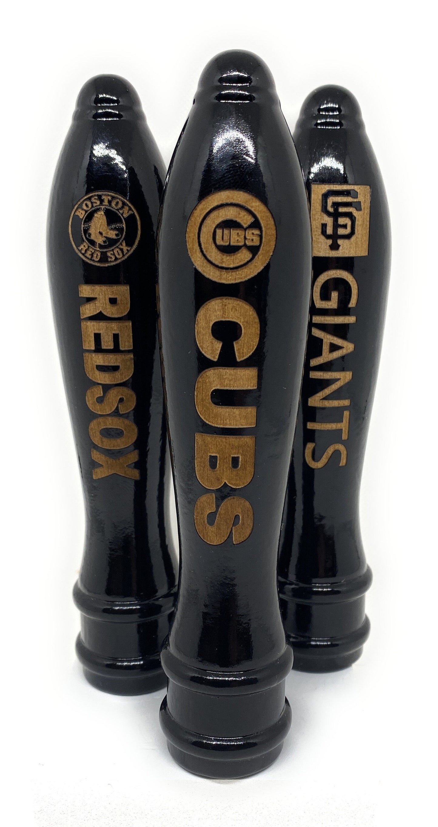 Custom Black Pub Style 6” Major League Baseball Beer Tap, All Teams Available Indians Orioles Padres Cardinals RedSox Red Sox White Sox